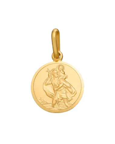 9CT Y/G SAINT CHRISTOPHER 12mm