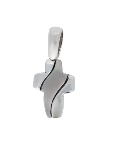 18CT W/G CROSS 502