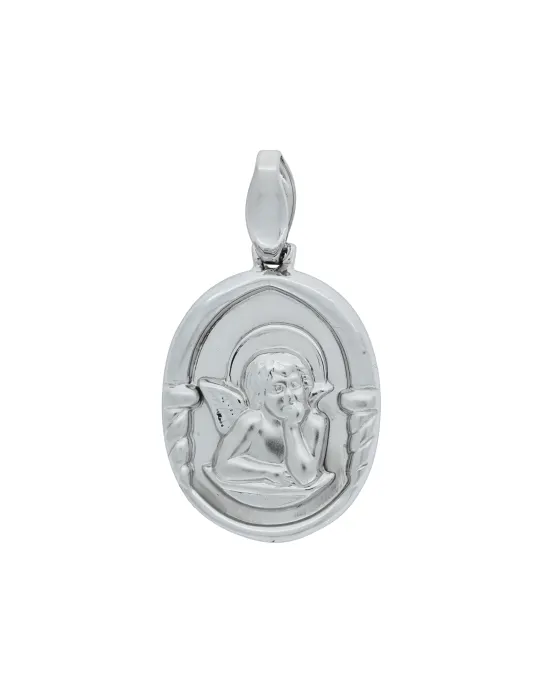 18CT W/G ANGEL MEDAL 511