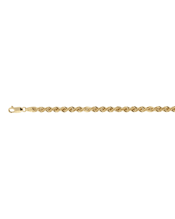 14CT Y/G HOLLOW ROPE 3.7m/65cm