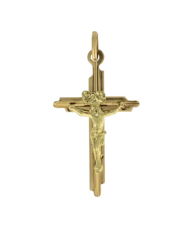 14CT Y/G CRUCIFIX 20m x 30m
