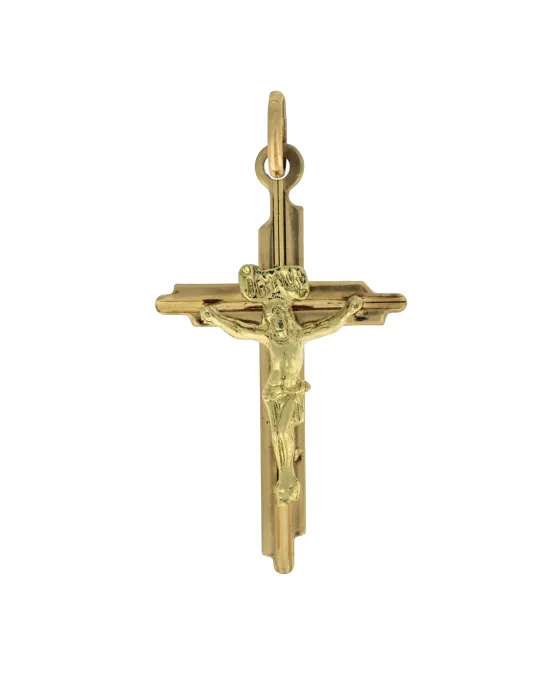 14CT Y/G CRUCIFIX 20m x 30m