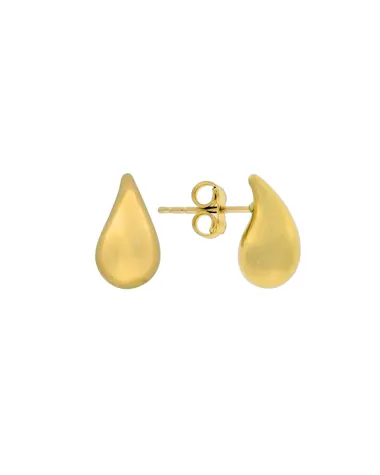 9CT Y/G TEAR DROP STUD 6mm/12m