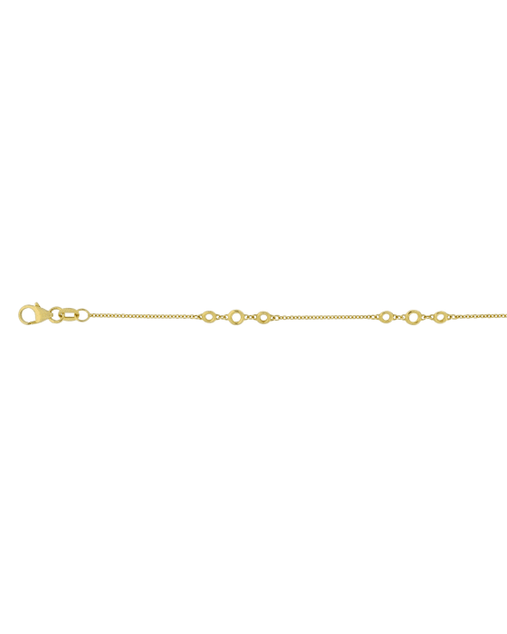 18CT Y/G DIA BTM 3-7-3pt/50cm