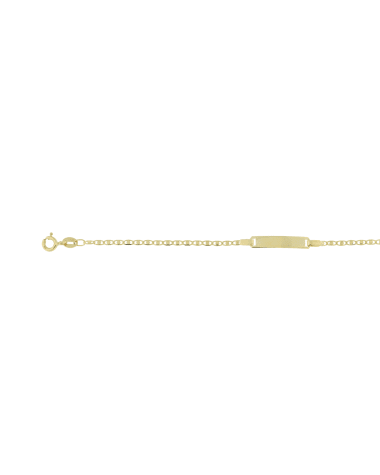 9CT Y/G FANCY ID BRACE 14-16cm