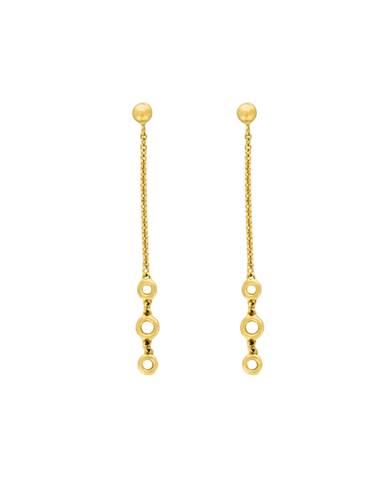 18CT Y/G EAR DROP MNT 3-7-3pt