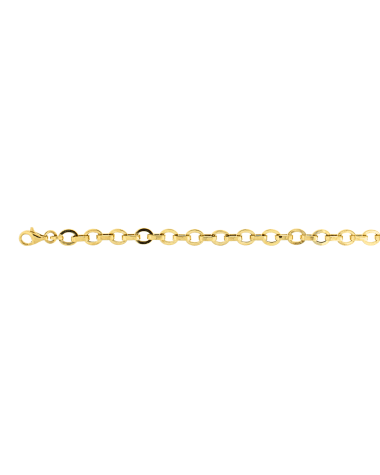 9CT Y/G HOLLOW OVAL NKLT